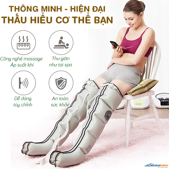Máy massage chân tay bụng áp suất khí Hàn Quốc ZamZam 200